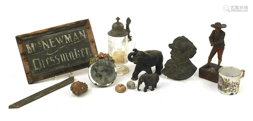 Sundry items including an advertising dressmaker's