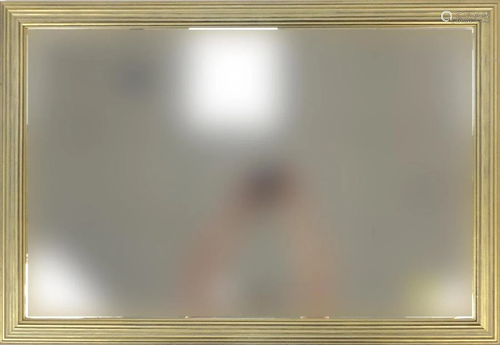 Gilt framed bevel edged wall mirror, 96.5cm x 65cm