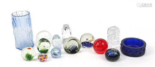 Art glassware including Caithness and Millefiori