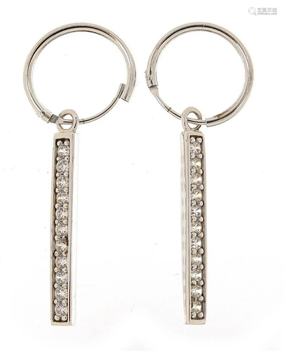 Sif Jakobs, pair of silver cubic zirconia drop