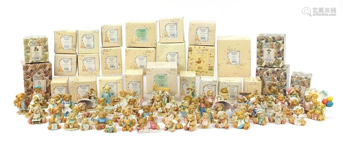 Collection of Cherished teddies, some with boxes