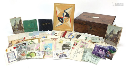 Collection of Victorian and later ephemera housed in a