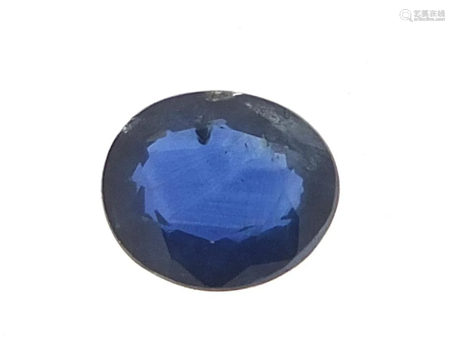 Violet/blue sapphire gemstone with certificate, 1.35