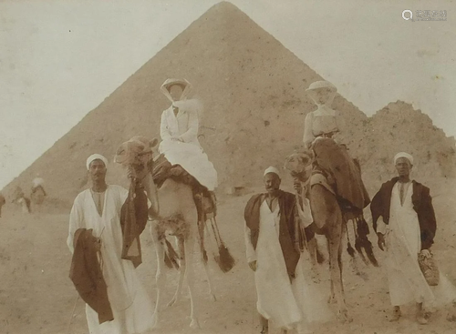 Victorian black and white photograph of Egyptian men