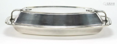 Art Deco silver plated lidded tureen, 31cm wide