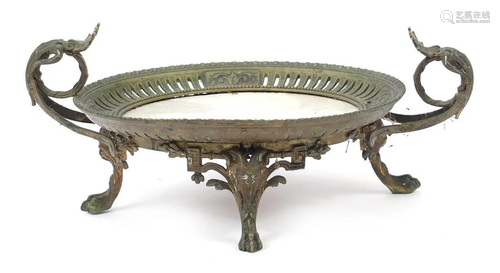 19th century gilt metal classical four footed centre