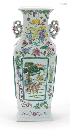 Large Chinese porcelain vase hand painted with figures,