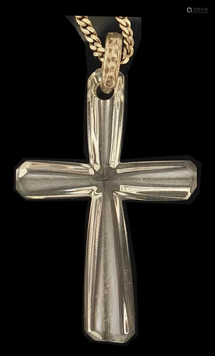 Waterford Crystal cross pendant on a silver necklace