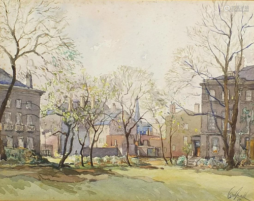 Goodhall - Abercrombie Square, watercolour, inscribed