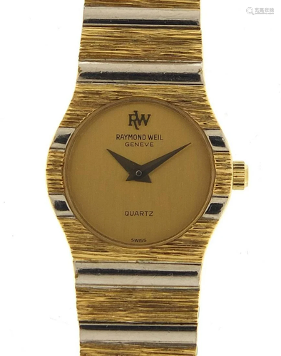 Raymond Weil, ladies' 18ct gold plated wristwatch with