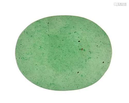 Oval emerald beryl gemstone with certificate, 7.50