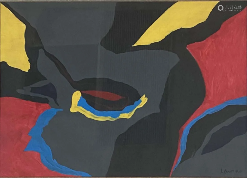 JAMES BROOKS OIL ON PAPER ABSTRACT PAINTING V$16,000