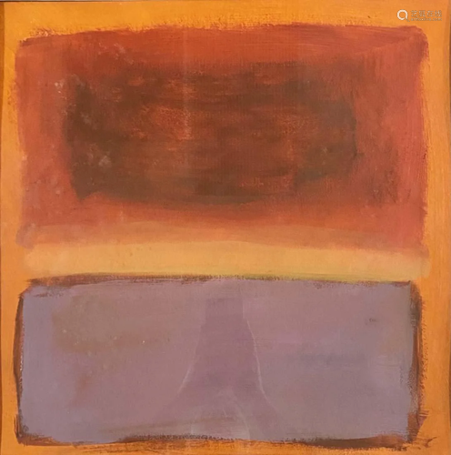 MARK ROTHKO OIL ON PAPER ABSTRACT V$18,000