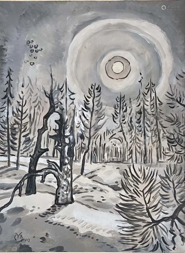 CHARLES BURCHFIELD MIXED MEDIA ON PAPER V$3,500