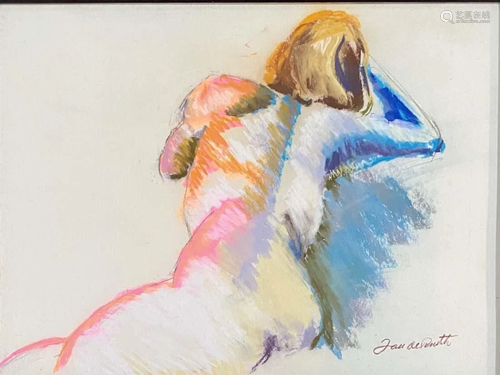 JAN DE RUTH PASTEL ON PAPER NUDE SKETCH V$9,000