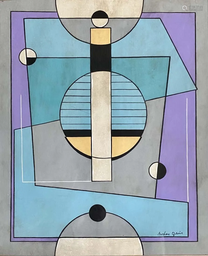 CARMELO ARDEN QUIN GEOMETRIC ACRYLIC ON PAPER V$2…