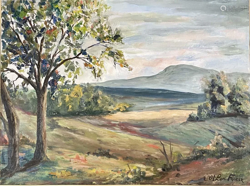 OTHON FRIESZ OIL ON CANVAS LANDSCAPE V$30,000