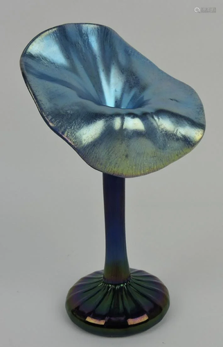 Studio art glass blue iridescent