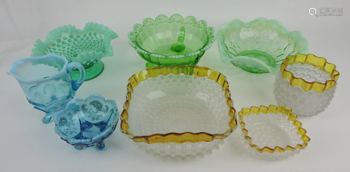 Lot of 8 glass bowls and pieces