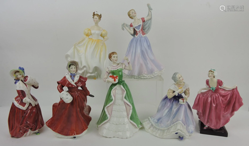 Royal Doulton lot of 7 lady figures: