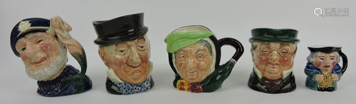 Royal Doulton lot of 4 toby jugs and