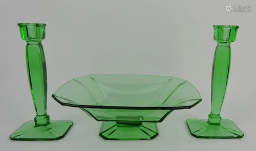 Elegant emerald green compote and