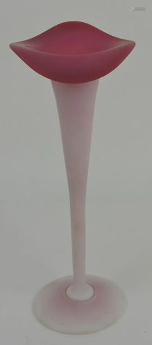 Pink cased satin art glass 9