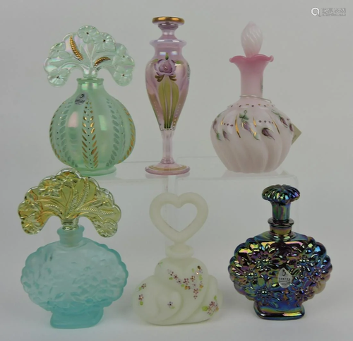 Fenton lot of 6 perfume bottles