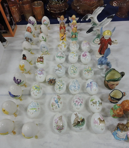 Lot of 54 Goebel and Noritake eggs and