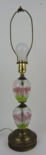 St. Clair 2 weight paperweight lamp