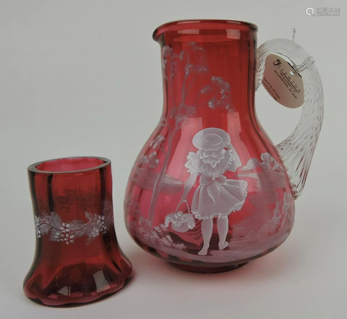 Fenton cranberry Mary Gregory 