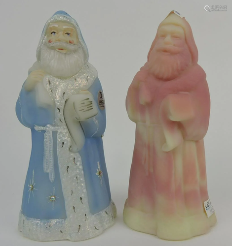 Fenton lot of 2 Santa figures