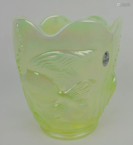 Fenton topaz vaseline opalescent