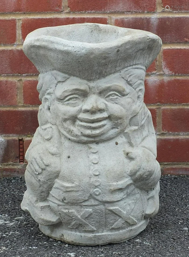 Large stoneware garden Toby jug design planter, 42cm