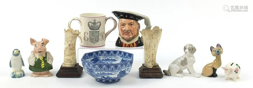 Collectable china including Royal Doulton Henry VIII