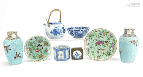 Chinese and Japanese ceramics including two Canton