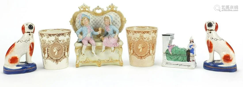 Victorian and later china including pair of