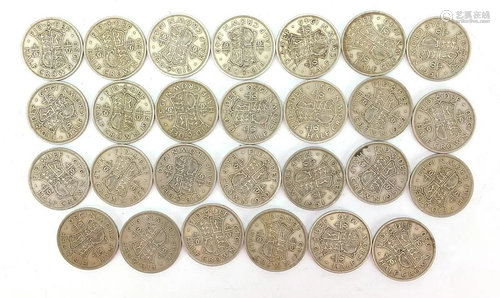 Collection of British pre decimal half crowns