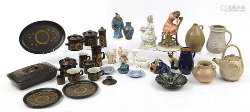 Assorted ceramics and studio pottery including Denby