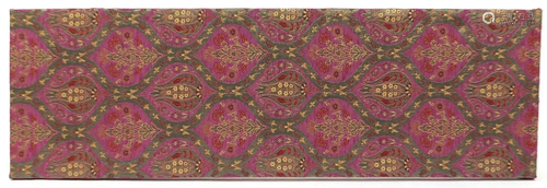 Islamic floral textile, unframed, 125cm x 39.5cm