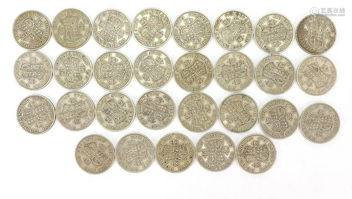 Collection of British pre decimal half crowns