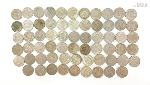 Collection of British pre decimal half crowns