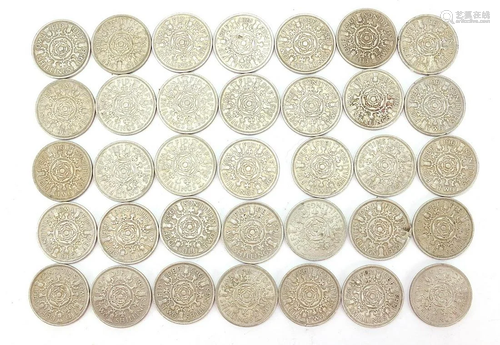 Collection of British pre decimal two shillings