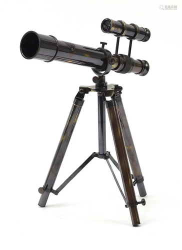 Military interest table telescope with tripod stand,