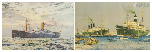 After Charles Dixon and H K Rooke - Cruise liners, two