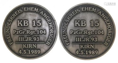 Two German military interest Afrika Korps medallions,