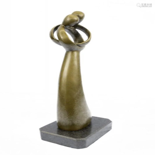 Hot Cast Abstract Male and Female Kissing Bronze