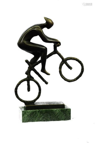 Cyclist Bronze Sculpture