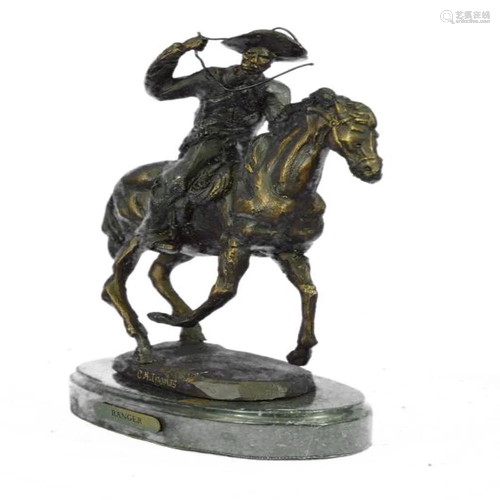 Cowboy Horse Bronze Sculpture