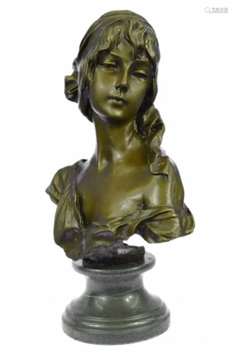 Maiden Bust Bronze Statue